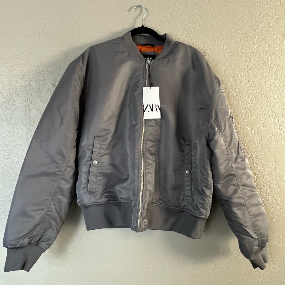 Brand New With Tags Zara Padded Bomber Jacket
